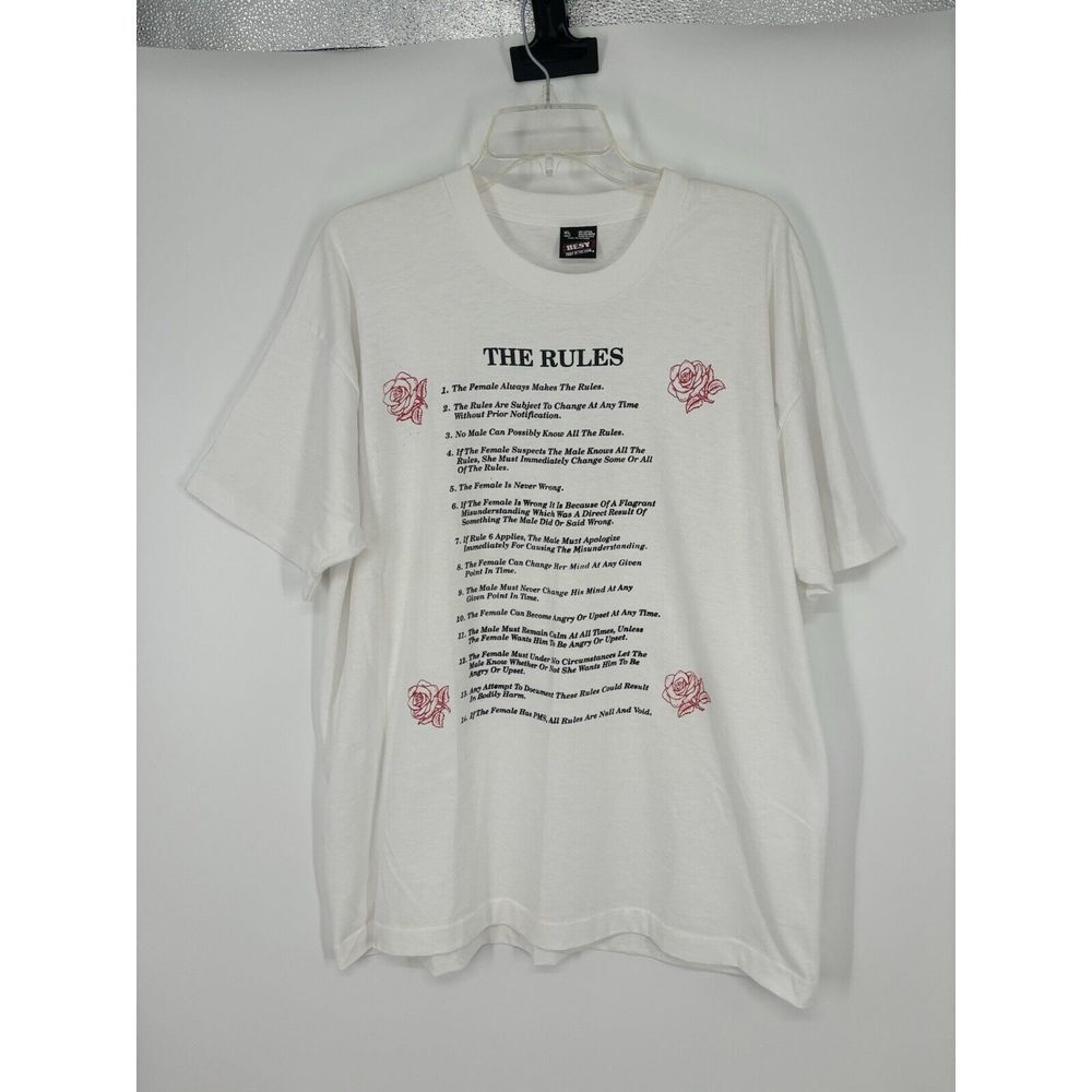 Vintage 90s The Female Always‎ Makes The Rules Funny Single Stitch Made In USA